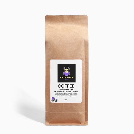 Leslie's Gangster Mushroom Coffee Fusion - Lion’s Mane & Chaga 16oz